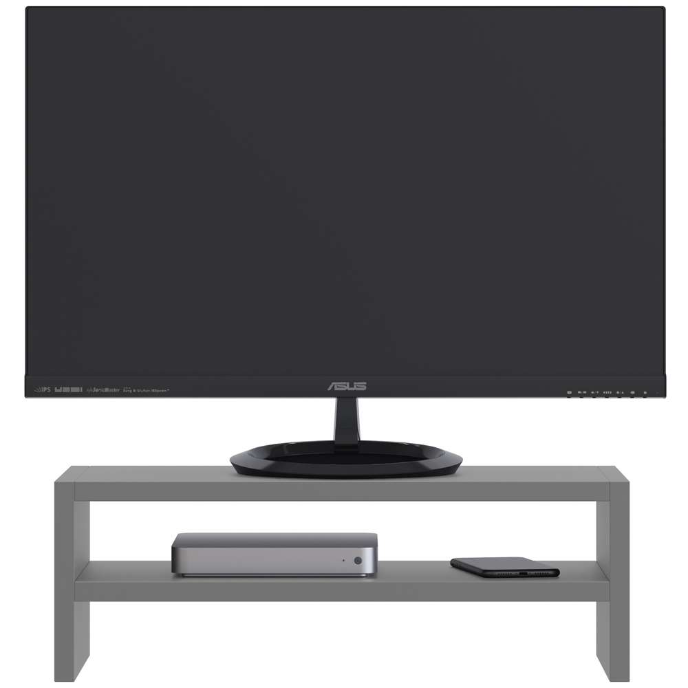 Kit 02 Suportes Para Monitor Stand Home Office Lap 63 cm L03 Cinza - Lyam