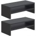 Kit 02 Suportes Para Monitor Stand Home Office Lap 63 cm L03 Preto - Lyam