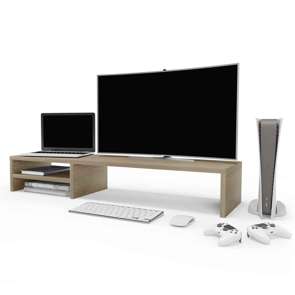 Kit 02 Suportes Para Monitor Stand Home Office Lap 90 cm L03 Amadeirado - Lyam