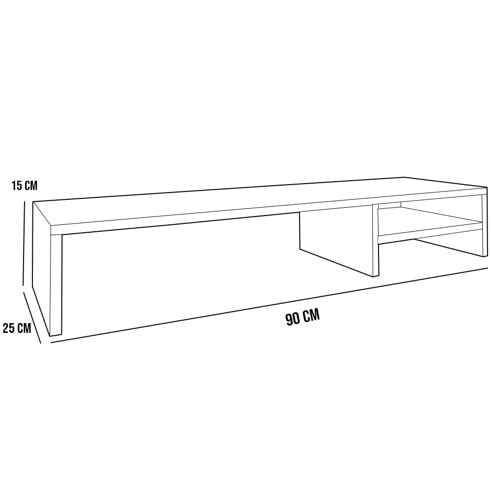 Kit 02 Suportes Para Monitor Stand Home Office Lap 90 cm L03 Amadeirado - Lyam