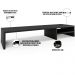 Kit 02 Suportes Para Monitor Stand Home Office Lap 90 cm L03 Preto - Lyam
