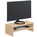 Kit 02 Suportes Stand Para Monitores Mesa Escritório Home Office Lap L03 Amadeirado - Lyam