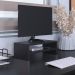 Kit 02 Suportes Stand Para Monitores Mesa Escritório Home Office Lap L03 Preto - Lyam Decor