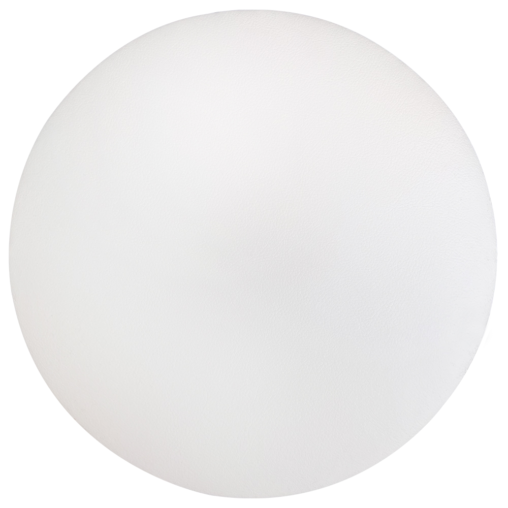 Kit 03 Assentos Redondo Banqueta Cadeira Estofados Poltronas H02 Corino Branco 39 cm - Lyam Decor