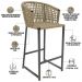 Kit 03 Banqueta Para Área Gourmet Cozinha Varanda Corda Náutica Porto D04 Bege - Lyam Decor