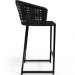 Kit 03 Banqueta Para Área Gourmet Cozinha Varanda Corda Náutica Porto D04 Preto - Lyam Decor
