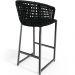 Kit 03 Banqueta Para Área Gourmet Cozinha Varanda Corda Náutica Porto D04 Preto - Lyam Decor