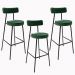 Kit 03 Banquetas Alta Bar Cozinha Sala De Jantar Em Aço Milão F01 Facto Verde Musgo - Lyam Decor