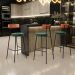 Kit 03 Banquetas Alta Bar Cozinha Sala Jantar Milão L02 Couríssimo Camel Facto Verde - Lyam Decor