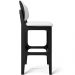 Kit 03 Banquetas Alta Para Cozinha Madeira Fixa Betta L02 Preto Facto Branco - Lyam Decor