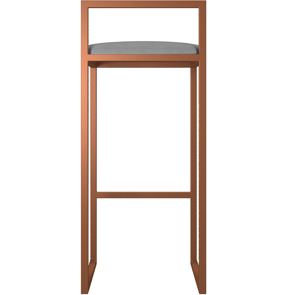 Kit 03 Banquetas Alta Para Cozinha Sala De Jantar Hanna L02 Bronze Corano Cinza - Lyam Decor