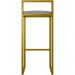 Kit 03 Banquetas Alta Para Cozinha Sala De Jantar Hanna L02 Dourado Corano Cinza - Lyam Decor