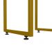 Kit 03 Banquetas Alta Para Cozinha Sala De Jantar Hanna L02 Dourado Linho Bege Escuro - Lyam Decor
