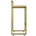 Kit 03 Banquetas Alta Para Cozinha Sala De Jantar Hanna L02 Dourado Linho Cru - Lyam Decor