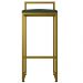 Kit 03 Banquetas Alta Para Cozinha Sala De Jantar Hanna L02 Dourado Linho Verde Musgo - Lyam Decor