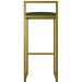 Kit 03 Banquetas Alta Para Cozinha Sala De Jantar Hanna L02 Dourado Linho Verde Musgo - Lyam Decor