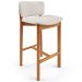 Kit 03 Banquetas Alta Para Cozinha Sala de Jantar Bar Dara L02 Linho Cru - Lyam Decor