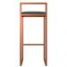 Kit 03 Banquetas Alta Para Cozinha Sala de Jantar Hanna L02 Bronze Linho Chumbo - Lyam Decor
