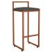 Kit 03 Banquetas Alta Para Cozinha Sala de Jantar Hanna L02 Bronze Linho Chumbo - Lyam Decor