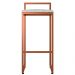 Kit 03 Banquetas Alta Para Cozinha Sala de Jantar Hanna L02 Bronze Linho Cinza - Lyam Decor