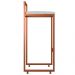 Kit 03 Banquetas Alta Para Cozinha Sala de Jantar Hanna L02 Bronze Linho Cinza - Lyam Decor