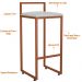Kit 03 Banquetas Alta Para Cozinha Sala de Jantar Hanna L02 Bronze Linho Cinza - Lyam Decor