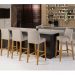 Kit 03 Banquetas Altas Estofada Para Cozinha Sala De Jantar Fixa Maitê B05 Facto Bege - Lyam Decor
