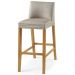 Kit 03 Banquetas Altas Estofada Para Cozinha Sala De Jantar Fixa Maitê B05 Facto Bege - Lyam Decor