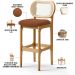 Kit 03 Banquetas Altas Para Cozinha Bancada Sala Tela Betta Fixa L02 Bouclê Terracota - Lyam