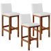 Kit 03 Banquetas Altas Para Cozinha Sala De Jantar Fixa Alya L02 Facto Branco - Lyam Decor