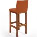 Kit 03 Banquetas Altas Para Cozinha Sala De Jantar Fixa Alya L02 Tecido Terracota - Lyam Decor