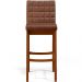 Kit 03 Banquetas Altas Para Cozinha Sala De Jantar Fixa Mila L02 Couríssimo Marrom - Lyam Decor