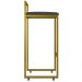 Kit 03 Banquetas Altas Para Cozinha Sala De Jantar Hanna L02 Dourado Linho Chumbo - Lyam Decor