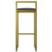 Kit 03 Banquetas Altas Para Cozinha Sala De Jantar Hanna L02 Dourado Linho Chumbo - Lyam Decor