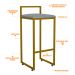 Kit 03 Banquetas Altas Para Cozinha Sala De Jantar Hanna L02 Dourado Suede Cinza - Lyam Decor