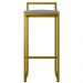 Kit 03 Banquetas Altas Para Cozinha Sala De Jantar Hanna L02 Dourado Suede Cinza - Lyam Decor