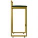 Kit 03 Banquetas Altas Para Cozinha Sala De Jantar Hanna L02 Dourado Suede Verde Musgo - Lyam Decor