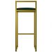 Kit 03 Banquetas Altas Para Cozinha Sala De Jantar Hanna L02 Dourado Suede Verde Musgo - Lyam Decor