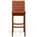 Kit 03 Banquetas Altas Para Cozinha Sala de Jantar Fixa Mila B04 Couríssimo Camel - Lyam Decor