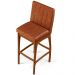 Kit 03 Banquetas Altas Para Cozinha Sala de Jantar Fixa Mila B04 Couríssimo Camel - Lyam Decor