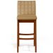 Kit 03 Banquetas Altas Para Cozinha Sala de Jantar Fixa Mila B04 Linho Bege Escuro - Lyam Decor