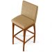 Kit 03 Banquetas Altas Para Cozinha Sala de Jantar Fixa Mila B04 Linho Bege Escuro - Lyam Decor