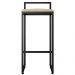 Kit 03 Banquetas Altas Para Cozinha Sala de Jantar Hanna L02 Preto Suede Bege - Lyam Decor