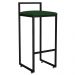 Kit 03 Banquetas Altas Para Cozinha Sala de Jantar Hanna L02 Preto Suede Verde Musgo - Lyam Decor