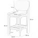 Kit 03 Banquetas Baixa Bar Cozinha E Sala De Jantar Fixa Betta L02 Imbuia Couríssimo Casco Fendi - Lyam Decor