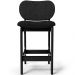 Kit 03 Banquetas Baixa Bar Cozinha E Sala De Jantar Fixa Betta L02 Preto Linho Chumbo - Lyam Decor