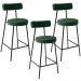 Kit 03 Banquetas Baixa Para Cozinha Sala De Jantar Bancada Milão L02 Facto Verde Musgo - Lyam Decor