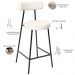 Kit 03 Banquetas Baixa Para Cozinha Sala De Jantar Bancada Milão L02 Linho Cru - Lyam Decor