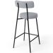 Kit 03 Banquetas Baixa Para Cozinha Sala De Jantar Bar Bancada Milão L02 Bouclê Cinza - Lyam Decor