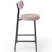 Kit 03 Banquetas Baixa Para Cozinha Sala De Jantar Bar Bancada Milão L02 Bouclê Rosê - Lyam Decor